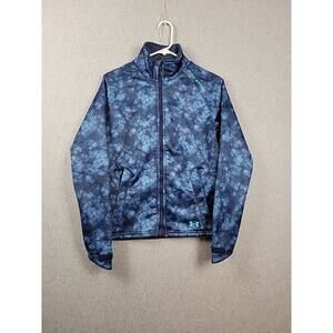 Under Armour ColdGear Infrared Softershell Blue LS Zip Up Jacket Women's Small